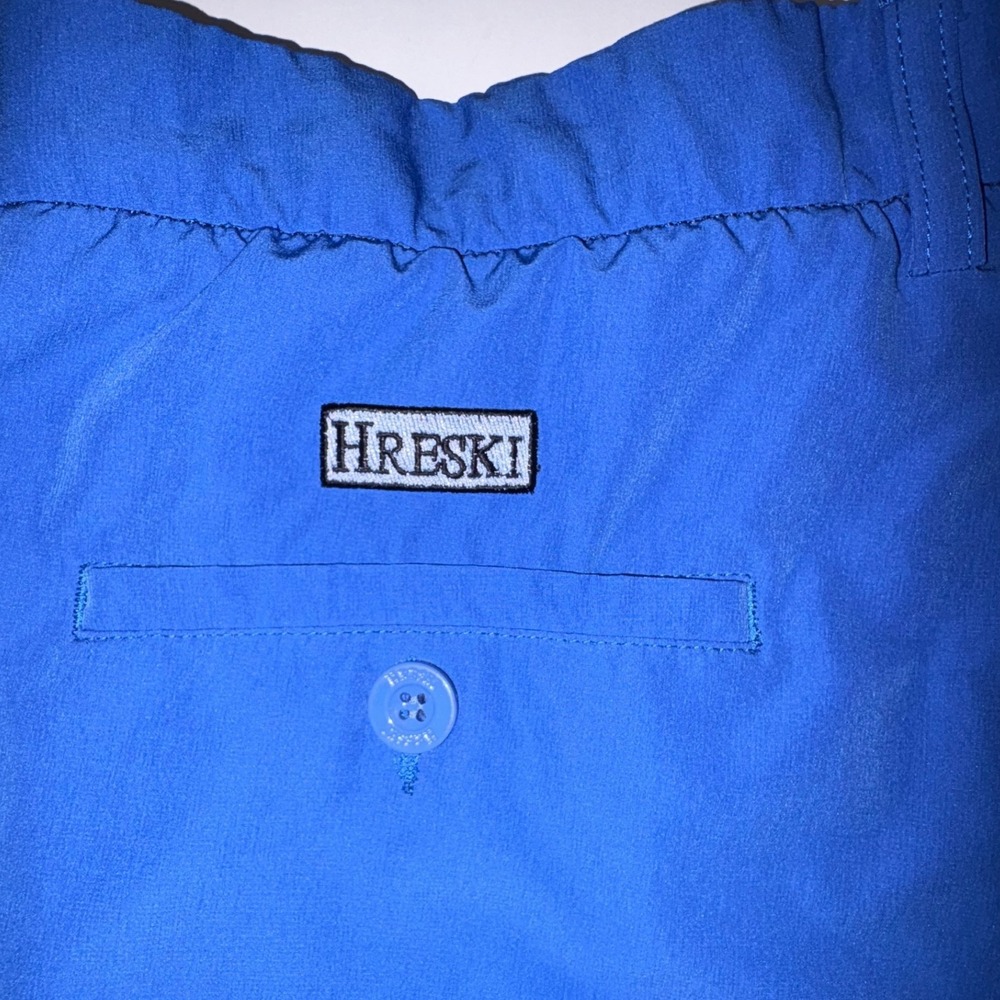 HRESKI Men's Blue Elastic Waist Golf Shorts Size 36 Casual Athletic - Picture 5 of 6